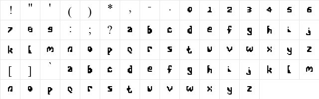 AB FuBu Regular  glyph index
