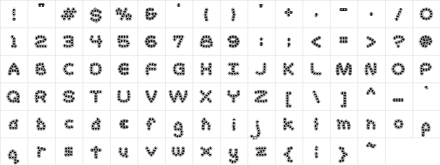 Accent Dot Bits 1 Regular  glyph index