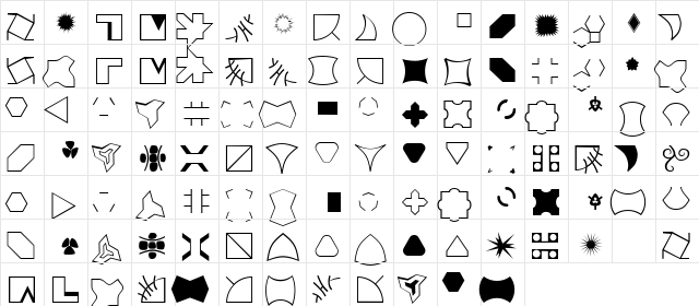 XPatCzeckerz Regular  glyph index