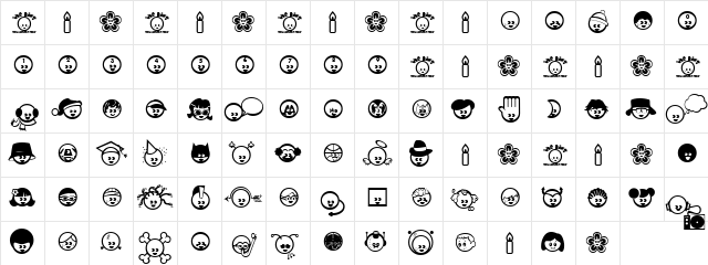 Dffernto Regular  glyph index