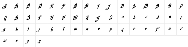 Argel Font Regular  glyph index