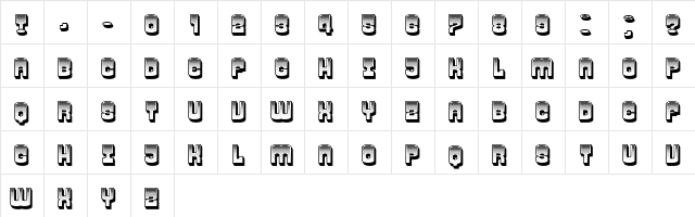 Trailer Gradient Regular  glyph index