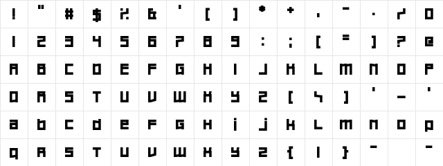 Bankruptcy Regular  glyph index