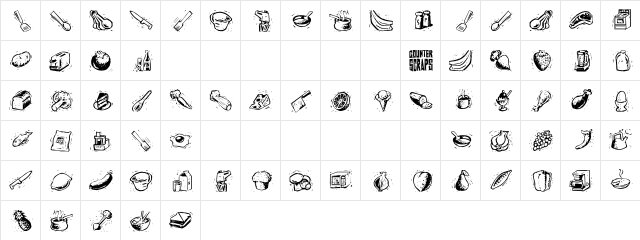 Counterscraps Regular  glyph index