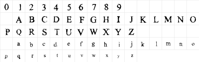 Relax Singh Regular  glyph index