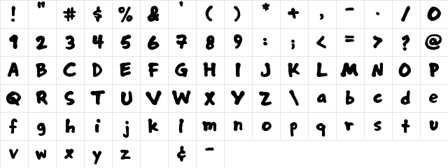 nusaliver Regular  glyph index