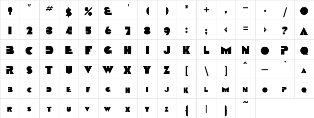 Devandra Regular  glyph index