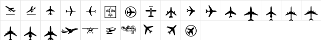 SYMBOL-8 Normal  glyph index