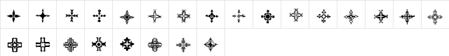 Designs3 Regular  glyph index