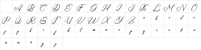 Rasyidin Regular  glyph index