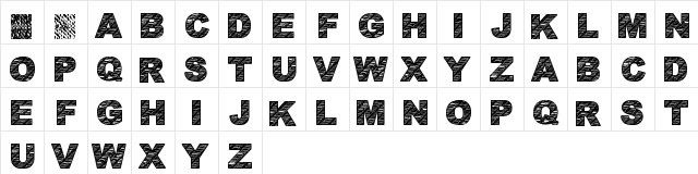 BatikFont1 Regular  glyph index