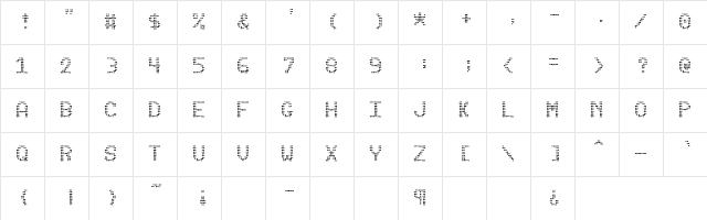 Pinball Data Pinball  glyph index