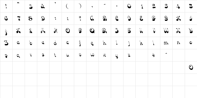 TradeWindSSK Regular  glyph index
