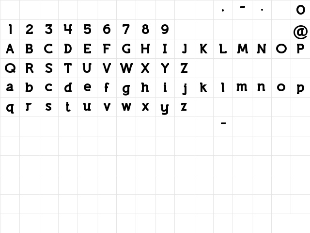 Lifestyle Rounded M54 Regular  glyph index
