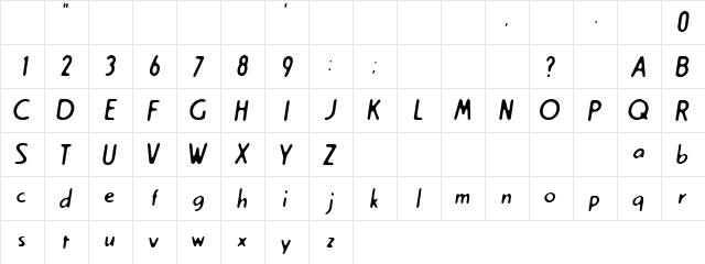 Emore P 3 Regular  glyph index