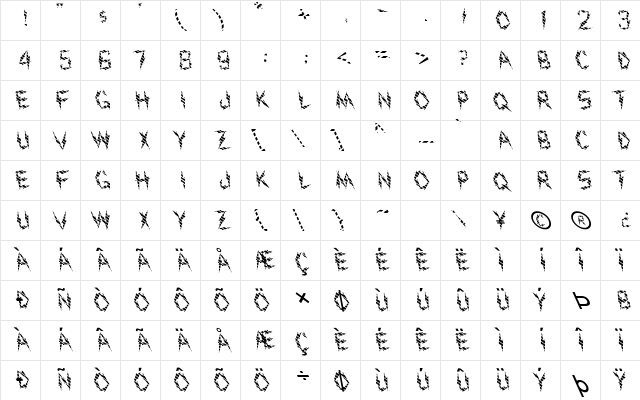 FZ UNIQUE 19 STRIPED LEFTY Normal  glyph index
