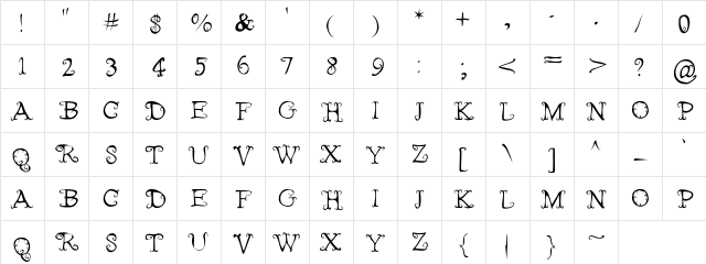 Fairies Wear Boots Fairies Wear Boots  glyph index