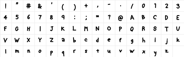 Animated Medium  glyph index