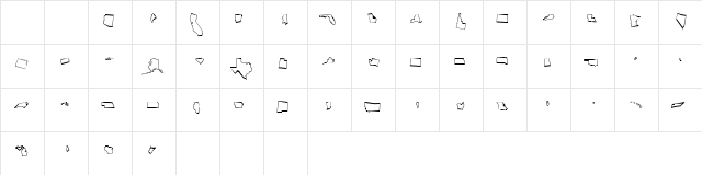 Statebats Regular  glyph index