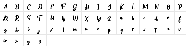 Noifale FREE Regular  glyph index