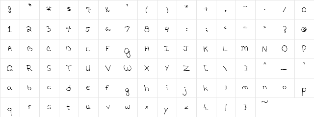 LD Print 4 Regular  glyph index