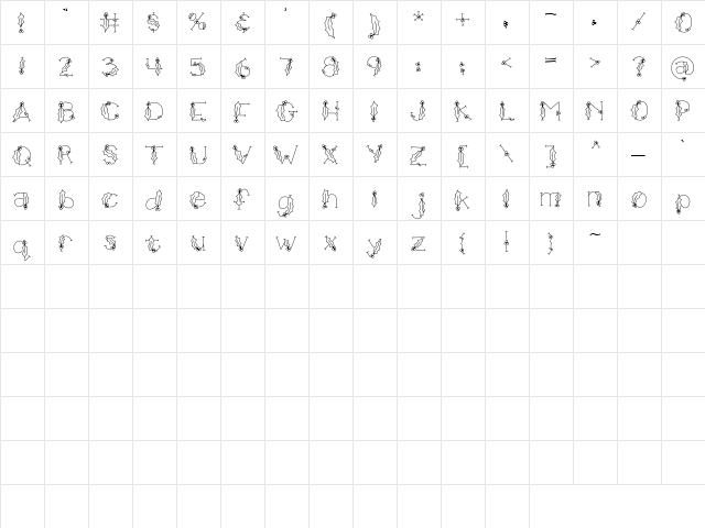 CK Holly & Berries Regular  glyph index