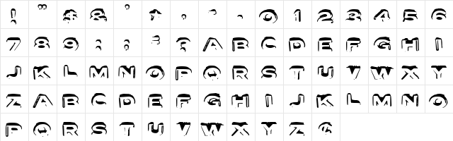 Letter Set A Regular  glyph index