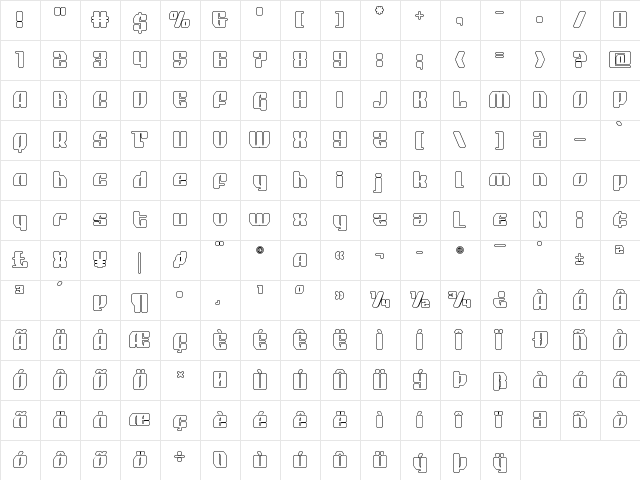 Quasar Pacer Outline Outline  glyph index