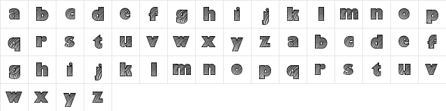 Moaren Regular  glyph index