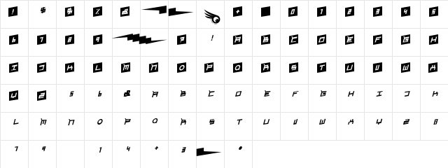 Gordon Regular  glyph index