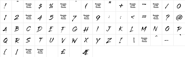 Konizuka Regular  glyph index