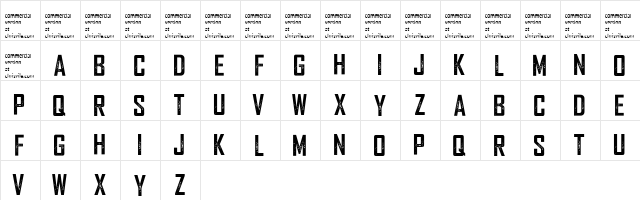 We are Depraved Regular  glyph index