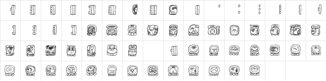 DaysBF Regular  glyph index