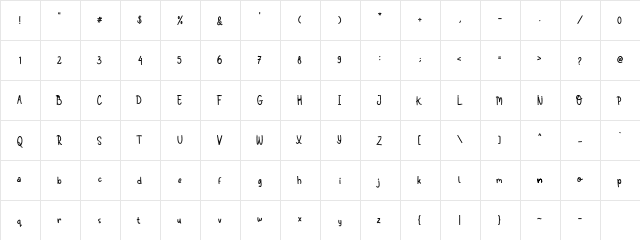 Kagomechan Texture Demo Version Regular  glyph index
