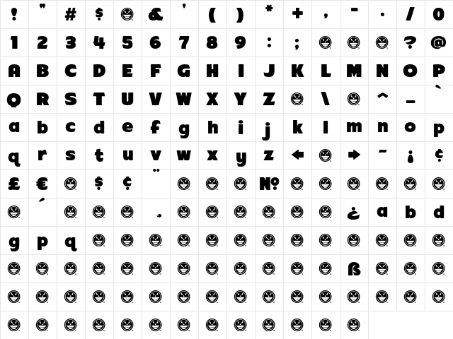 ARB-218 Neon Blunt MAR-50 Italic  glyph index