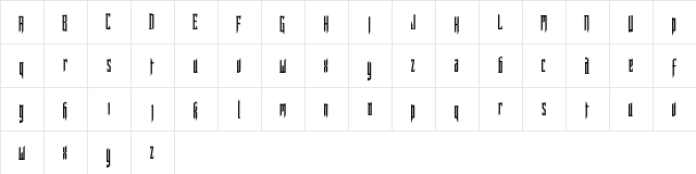 Margo Regular  glyph index