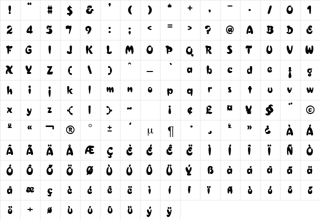 Reflex Normal  glyph index