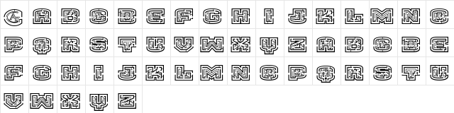 Nicodemus Regular  glyph index