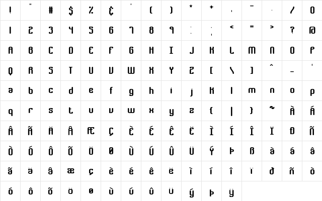 Gather BRK Normal  glyph index