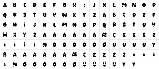 Love Castle Demo Regular  glyph index