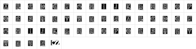 Napoli Initials Regular  glyph index