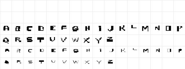 Super Regular  glyph index