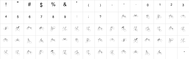 NZSL Regular  glyph index