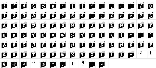 a_CampusCmCorner Regular  glyph index