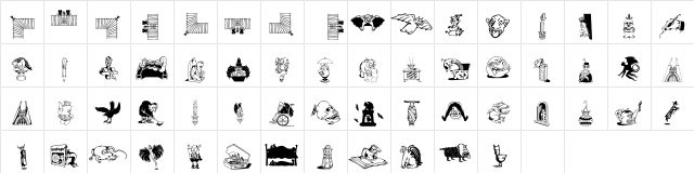 Df GargooniesTT ITC Regular  glyph index