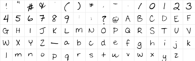 Leaf Queen Hand Regular  glyph index