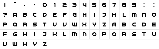 Neighbor Regular  glyph index