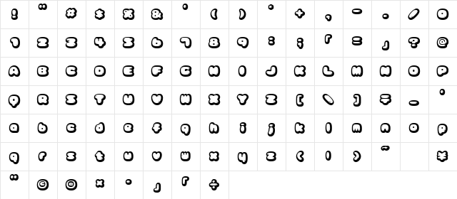 CoppepanJamAl Regular  glyph index