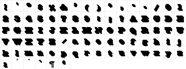 EgizianoClassic ShadowOL  glyph index