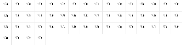 KR Font Fishin 2 Regular  glyph index